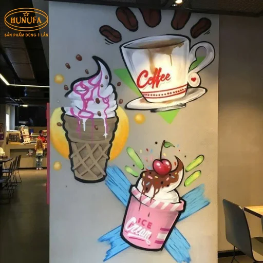 bảng hiệu hình ly trà sữa