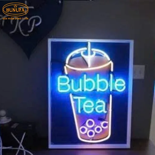 bảng hiệu hình ly trà sữa