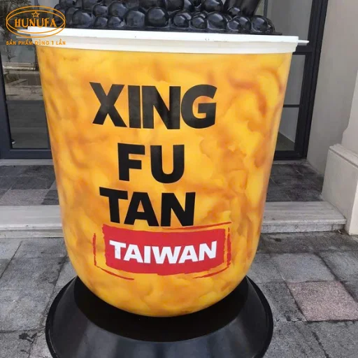 bảng hiệu hình ly trà sữa