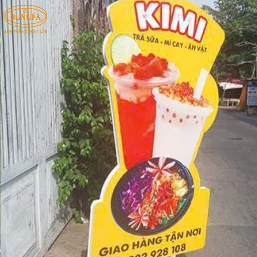 bảng hiệu hình ly trà sữa