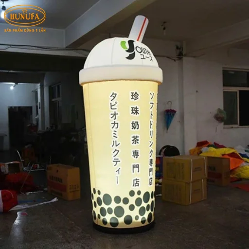 bảng hiệu hình ly trà sữa
