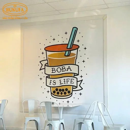 bảng hiệu hình ly trà sữa