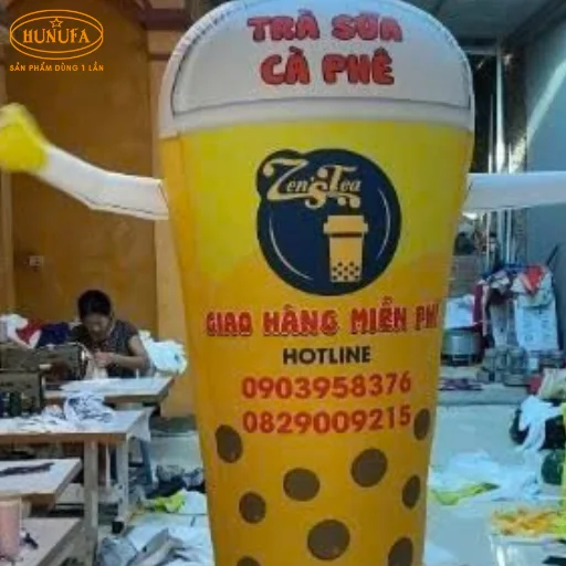 bảng hiệu hình ly trà sữa