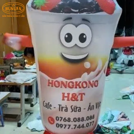 bảng hiệu hình ly trà sữa