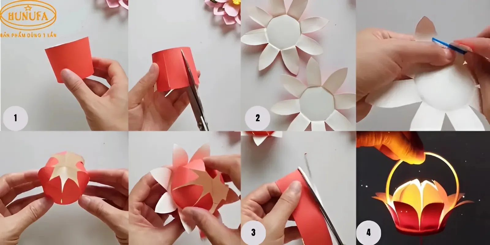 Cách làm đèn Trung thu bằng ly giấy đơn giản sáng tạo tại nhà