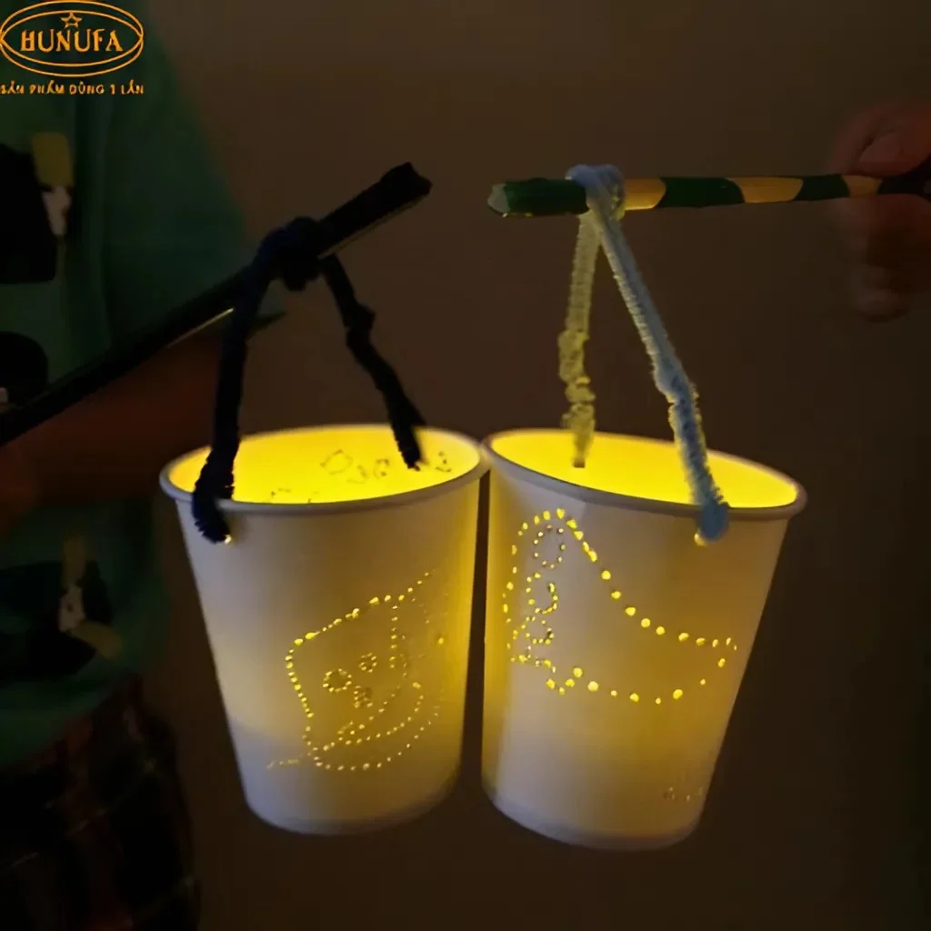 6 Cách làm đèn Trung thu bằng ly giấy đơn giản sáng tạo tại nhà