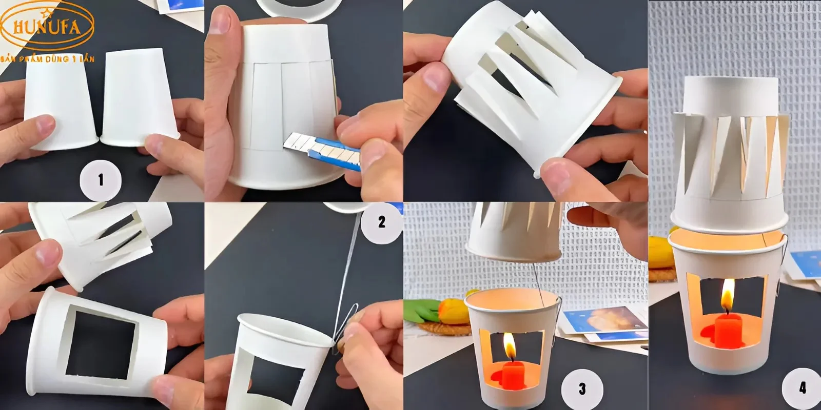 Cách làm đèn Trung thu bằng ly giấy đơn giản sáng tạo tại nhà