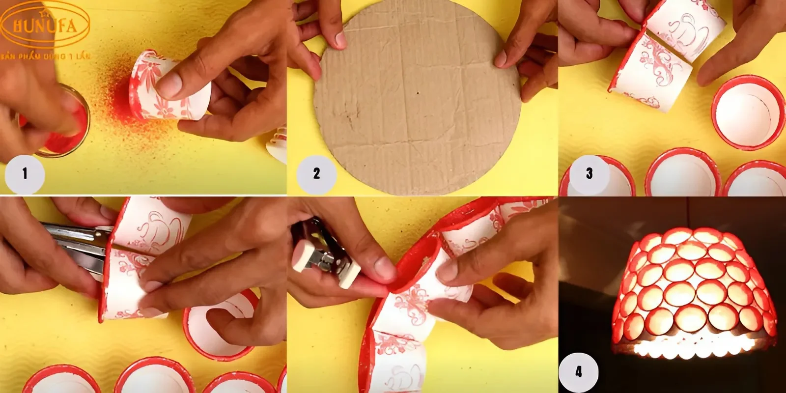 Cách làm đèn Trung thu bằng ly giấy đơn giản sáng tạo tại nhà