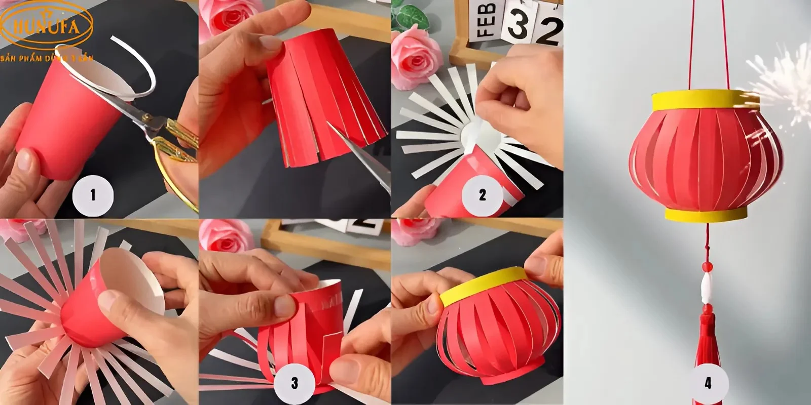 Cách làm đèn Trung thu bằng ly giấy đơn giản sáng tạo tại nhà