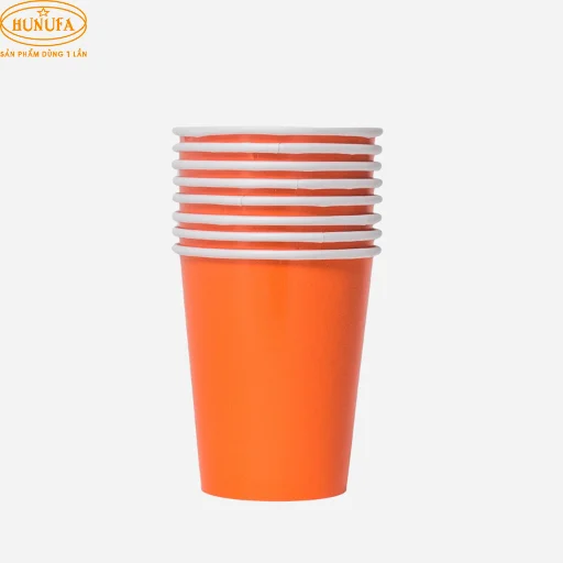 Ly giấy màu cam/ Cốc giấy màu cam