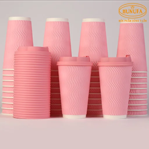 Ly giấy màu hồng / Cốc giấy màu hồng