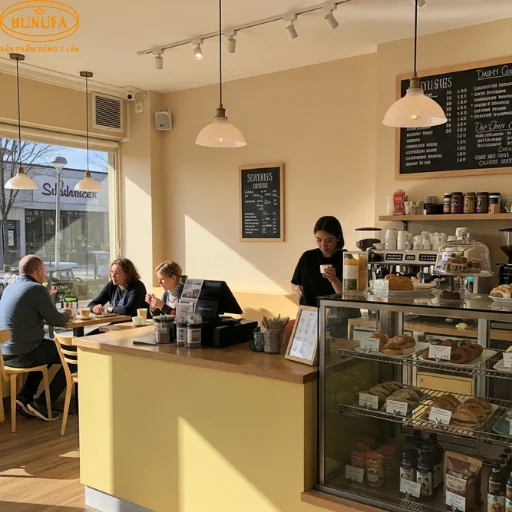 Mô hình quán cafe nhỏ đẹp, mẫu thiết kế 40m2 giá rẻ, trang trí đơn giản