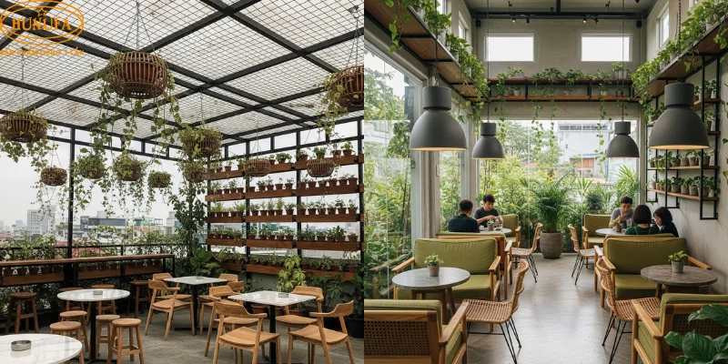 Mô hình quán cafe nhỏ đẹp, mẫu thiết kế 40m2 giá rẻ, trang trí đơn giản