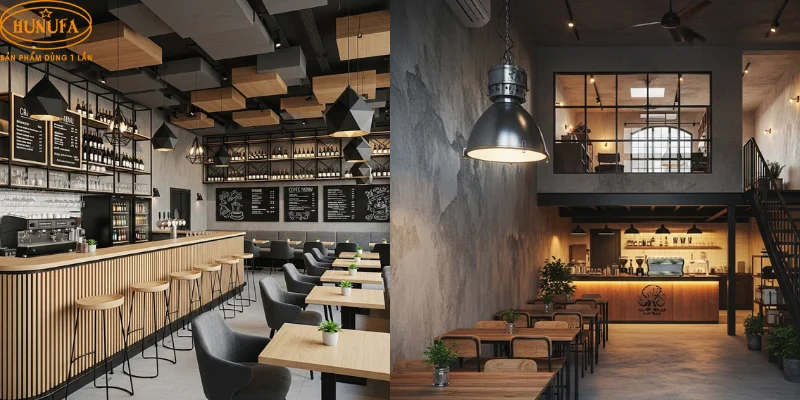 Mô hình quán cafe nhỏ đẹp, mẫu thiết kế 40m2 giá rẻ, trang trí đơn giản