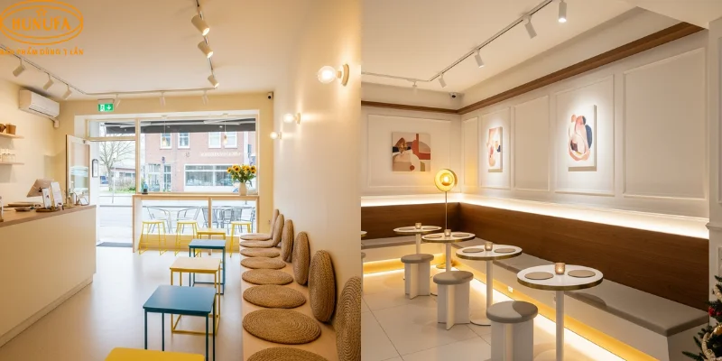 Mô hình quán cafe nhỏ đẹp, mẫu thiết kế 40m2 giá rẻ, trang trí đơn giản