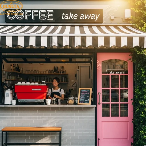 Mô hình quán cafe nhỏ đẹp, mẫu thiết kế 40m2 giá rẻ, trang trí đơn giản