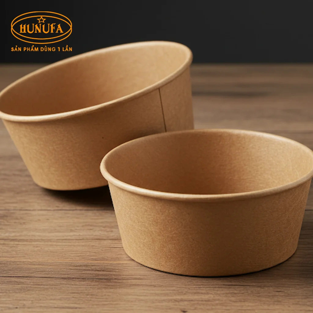 Tô giấy kraft, bát giấy kraft đựng cơm phở đủ loại giá sỉ rẻ