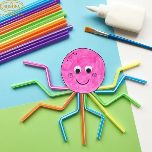 Bộ tranh sáng tạo từ ống hút đẹp, đầy sắc màu