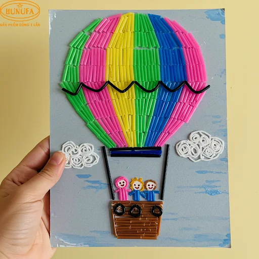 Bộ tranh sáng tạo từ ống hút đẹp, đầy sắc màu