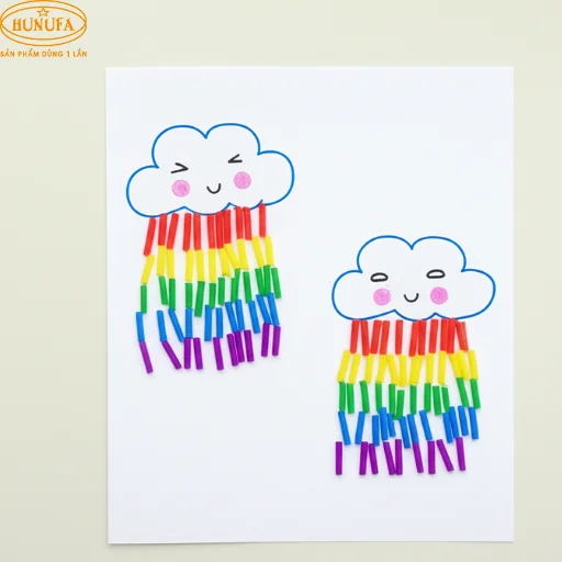 Bộ tranh sáng tạo từ ống hút đẹp, đầy sắc màu