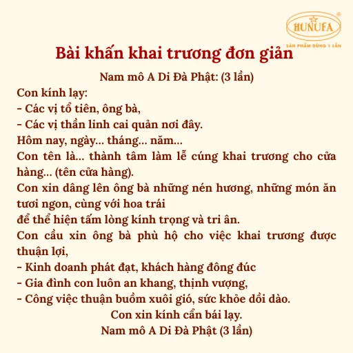 bài khấn khai trương quán nước, cà phê, trà sữa