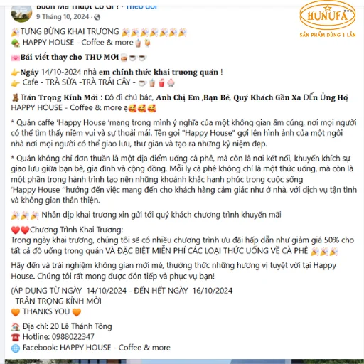 9+ Mẫu bài viết khai trương quán cà phê ấn tượng, thu hút khách hàng