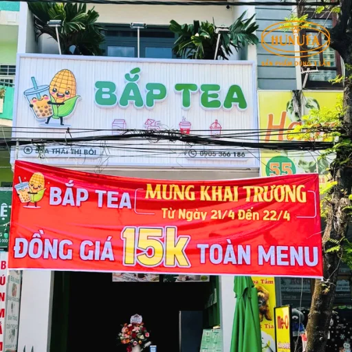 khai trương trà sữa