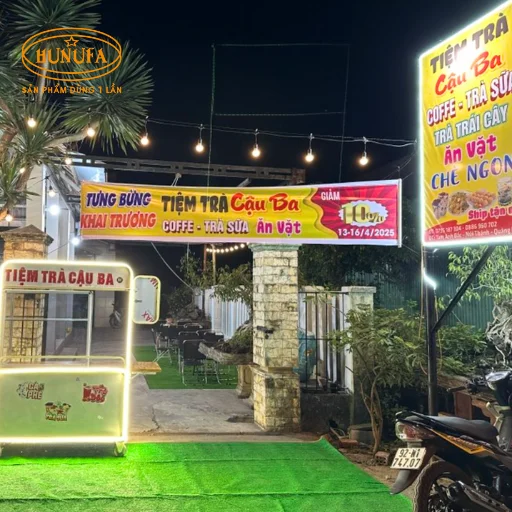khai trương trà sữa