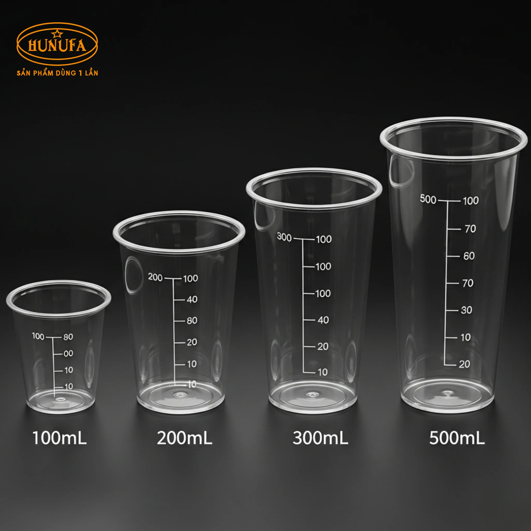 Ly nhựa 100ml có nắp dùng 1 lần