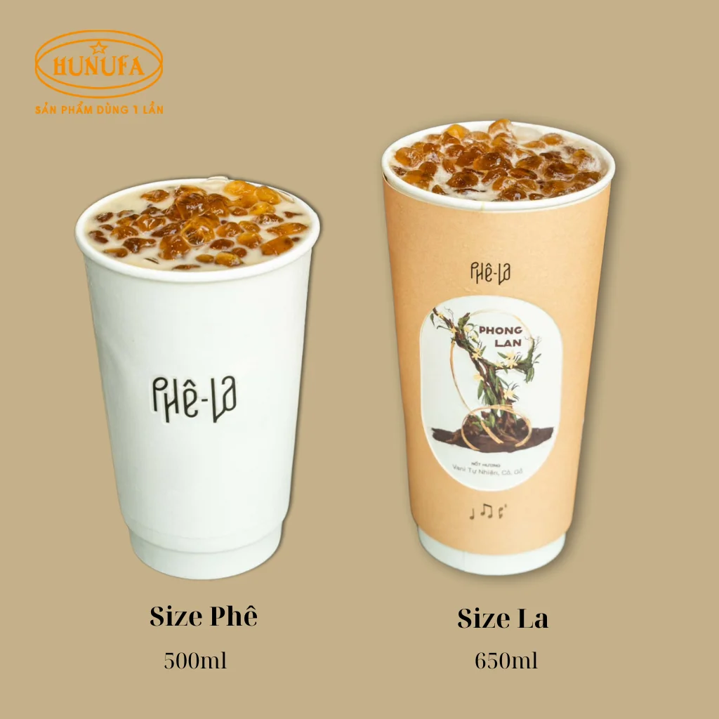 Size Ly Phê La có 2 loại size chính: Size Phê và Size La