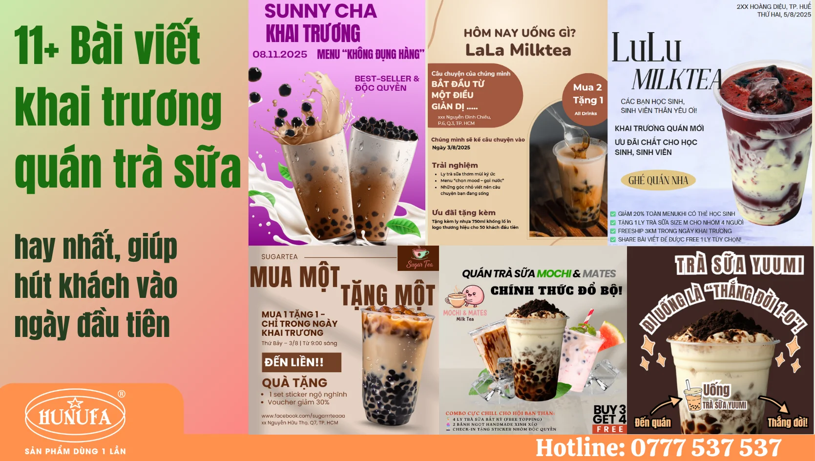 Bài viết khai trương quán trà sữa