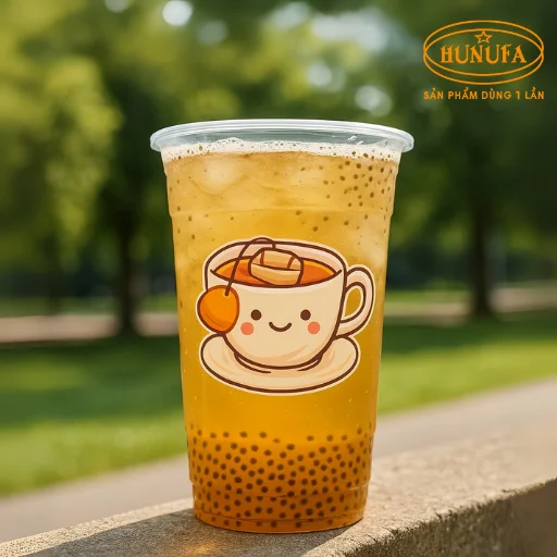 Hình ảnh ly trà bí đao hạt chia