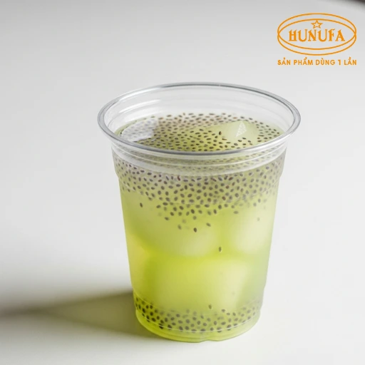 Hình ảnh ly trà bí đao hạt chia