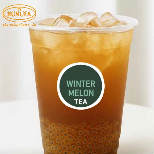 Hình ảnh ly trà bí đao hạt chia