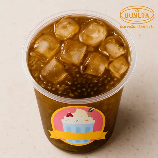 Hình ảnh ly trà bí đao hạt chia