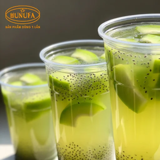 Hình ảnh ly trà bí đao hạt chia
