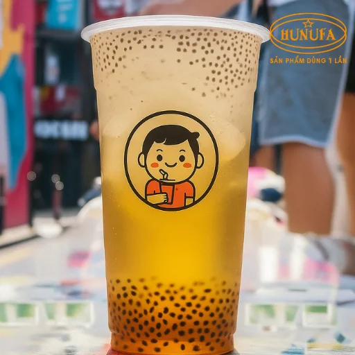 Hình ảnh ly trà bí đao hạt chia