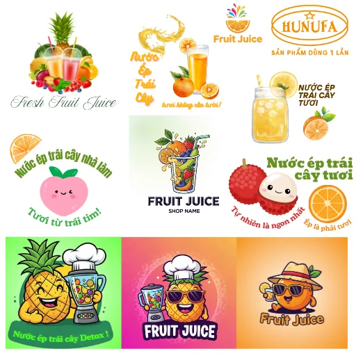 Logo nước ép trái cây đẹp