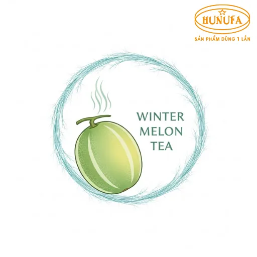 Logo trà bí đao hạt chia