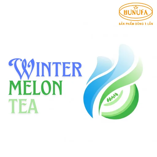 Logo trà bí đao hạt chia