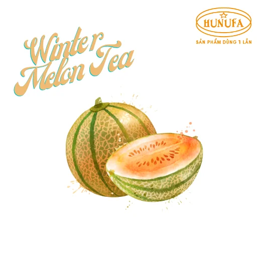 Logo trà bí đao hạt chia