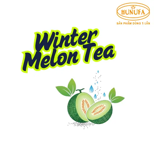 Logo trà bí đao hạt chia