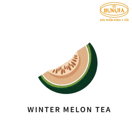 Logo trà bí đao hạt chia