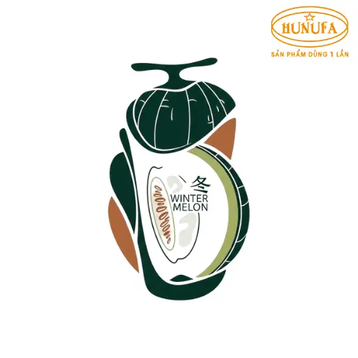 Logo trà bí đao hạt chia