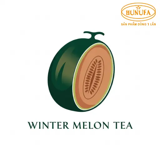 Logo trà bí đao hạt chia