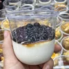 Cốc đựng tàu hũ trân châu đường đen có nắp, giá tốt