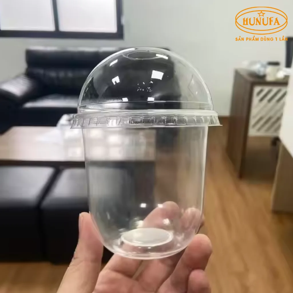 Cốc nhựa đựng tàu hũ PP trơn - 200ml kèm nắp giá rẻ