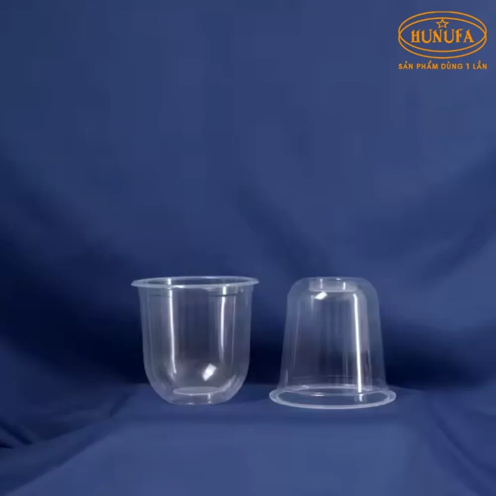Cốc nhựa đựng tàu hũ PP trơn - 200ml kèm nắp giá rẻ