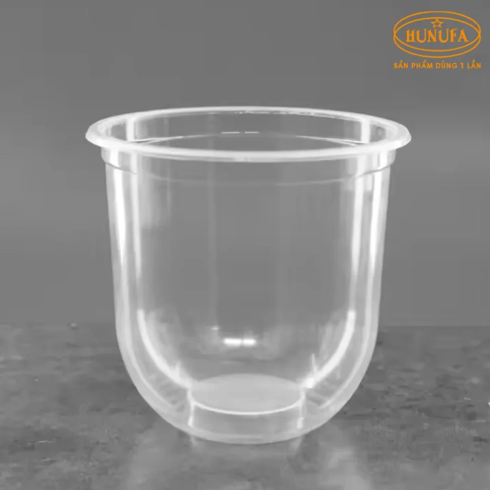 Cốc nhựa đựng tàu hũ PP trơn - 200ml kèm nắp giá rẻ