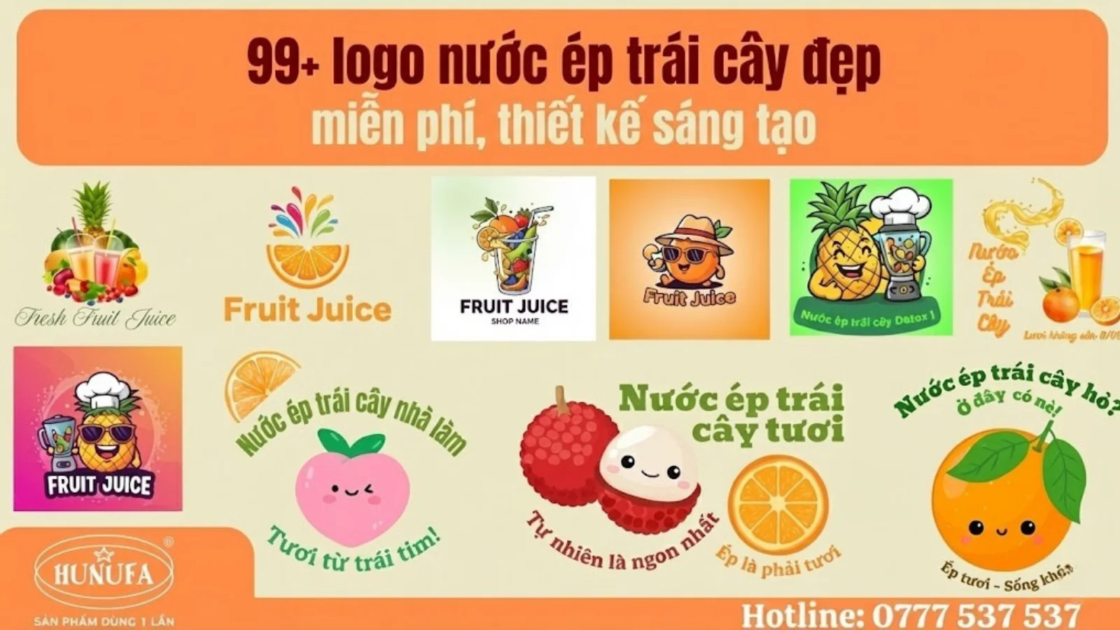 99+ Logo nước ép trái cây đẹp, miễn phí, thiết kế sáng tạo